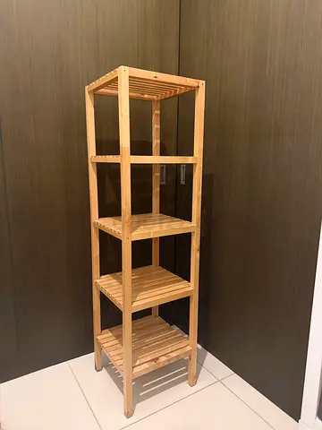 IKEA RÅGRUND Shelving unit, bamboo, 37x37x104 cm