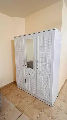 3-Door Wardrobe with Mirror - Excellent Condition