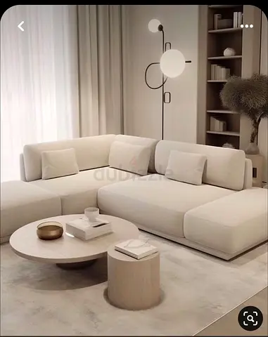 New Luxury Modern Low-Profile Beige Modular L Shape Sofa Customisable on customer preferences