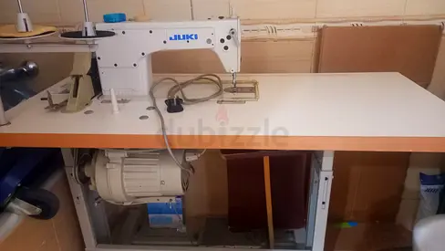 2 Juki Industrial Sewing Machines with Work Table - Good Working Condition