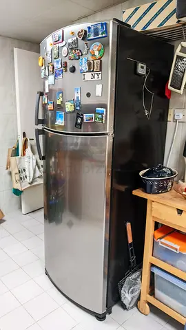 Stainless Steel Top-Freezer Refrigerator - Good Working Condition