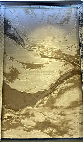 Large Neutral Marble Pattern Area Rug