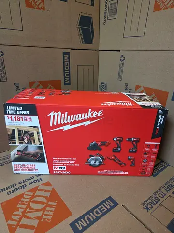 milwaukee M18 FUEL 18V Brushless 7-Tool Cordless Combo Kit w/ 5 Li-Ion