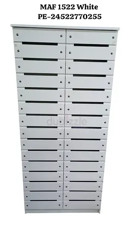 White Multi-Compartment Storage Cabinet / Mail Locker (MAF 1522)
