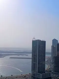 2-bedroom apartment with Al Mamzar Lake view, master bedroom, 3 bathrooms, gym, pool, kids area, par