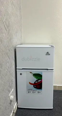 Compact Evvoli 2-Door Mini Fridge - Good Condition