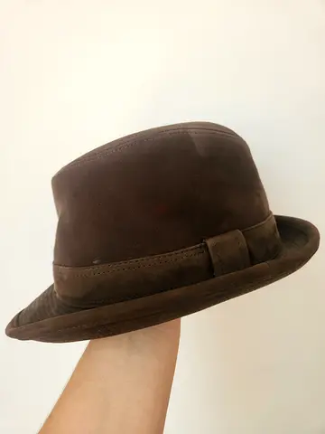 Hermès Paris Lambskin Leather Fedora Hat