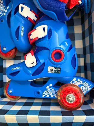 Oxelo skates, pads and helmet for kids