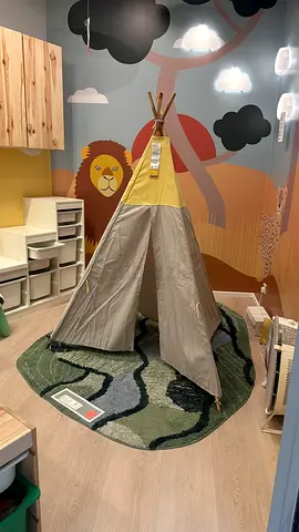 Kids Play Teepee Tent - Grey  Yellow, Lightly Used