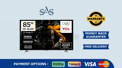 TCL | 85 Inch | 4K QLED Google TV | 144Hz | Hdmi 2.1 | New | Free Delivery | Warranty | 85T8C