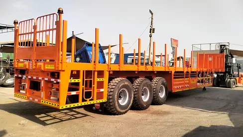 18METER THREE AXELS FLATBED SAND TRAILER