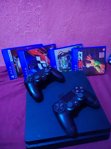 My PS4 Slim with 2 Controllers and 6 Games - Good Working Condition