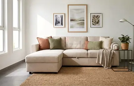 Versatile L-shape design with left-hand and right-hand options. Ideal for relaxing during the day an