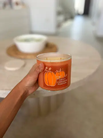 Sweet Cinnamon Pumpkin Scented Candle (3-wick) - Gently Used