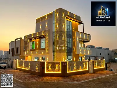 An opportunity to own a corner villa directly on the main road, in front of all services, with a swimming pool, rooftop terrace, space for elevator in