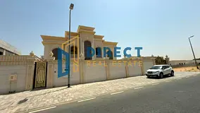 A new, exceptional villa with high-end custom finishes and a spacious garden for sale in Al Hoshi, S