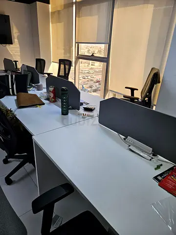 Workstations for 8 people with 8 chest drawer Reception table with head - Please call or what