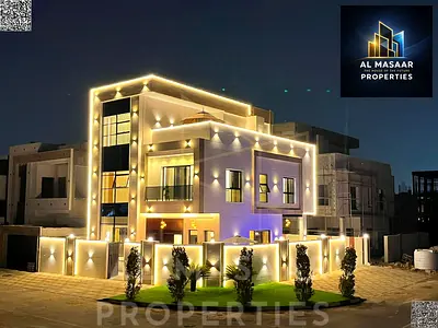 تمتع بالرفاهية والمتعه فيلا تصميم فلل دبى ارضى واول وروف مع مسبح كبير للبيع تملك حر وتورث تقسيط شهرى ميسر .