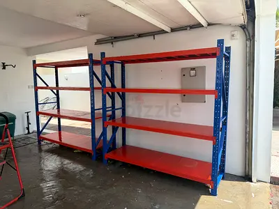 Heavy Duty Industrial Metal Storage Racking - 2 Units (4 Shelves Each)