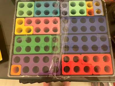 Set of colorful counting/learning number blocks (math manipulatives)