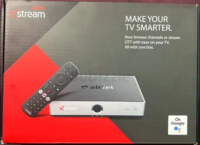 Airtel Xstream TV Box (Android TV) with Remote - Good Condition