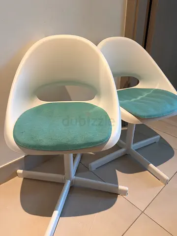 Ikea Loberget/Sibben - Set of 2 Childrens desk chairs with seat pad