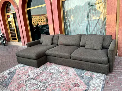 Feather 🪶 filled CrateBarrel Lounge deep L Shape Sofa