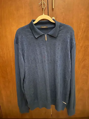 stefano ricci polo sweater cashmere silk blend black