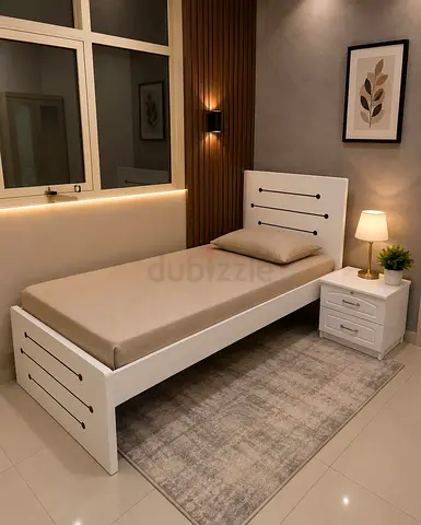 Single white wooden  — new condition