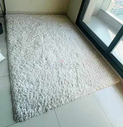 IKEA VOLLERSLEV White Rug 160x230 cm Like New