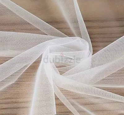 White tulle fabric / netting - 1.5m wide, lightweight