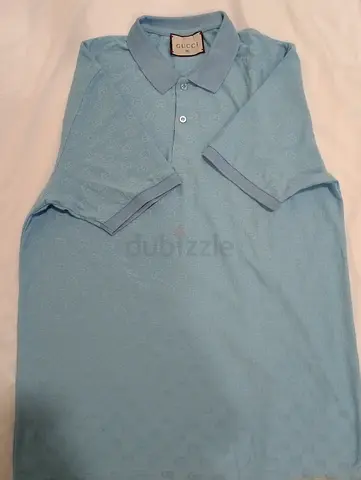 Light Blue Gucci Polo Shirt - Mens 3XL (Pre-owned)