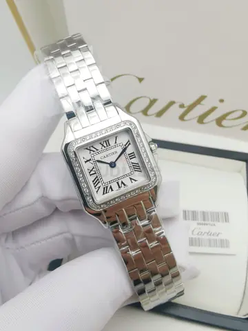 Cartier Panthère de Cartier Stainless Steel Diamond like Bezel Quartz Womens Watch