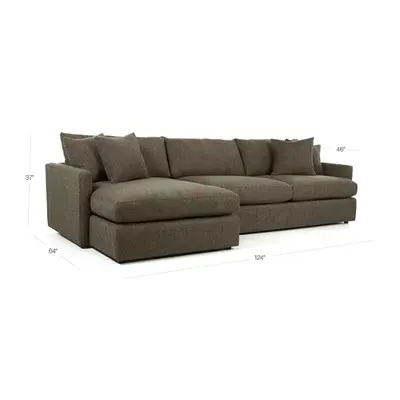 Top quality CrateBarrel _ Lounge Deep feather filled L Shape Sofa Perfect Condition