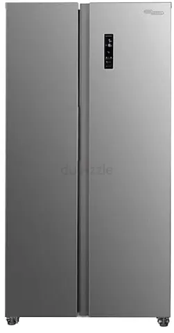 Side-by-side stainless steel refrigerator — good condition