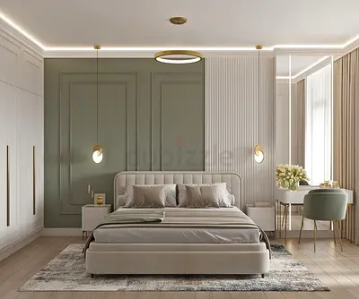 New beige colour queen size Bed