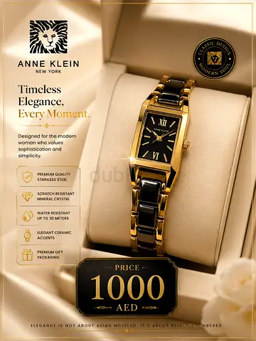 Anne Klein Two-Tone Womens Dress Watch in Box