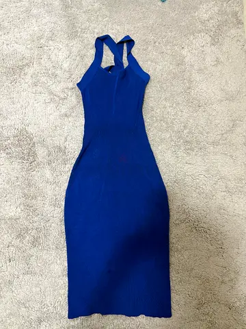 BEBE  Blue bodycon midi dress - M