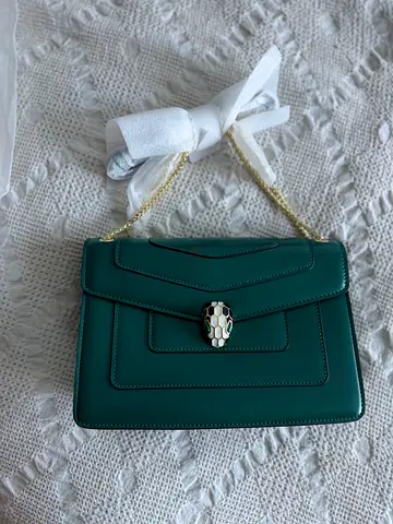 Teal Green Womens Handbag with Gold Hardware