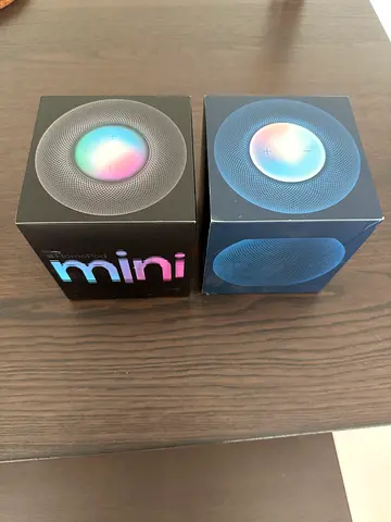 Pair of 2 Apple HomePod mini - Space Gray and Blue (boxed)