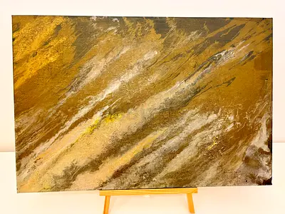 Original Textured Painting - Silent Currents by Sheif Yusuf (60x40cm)