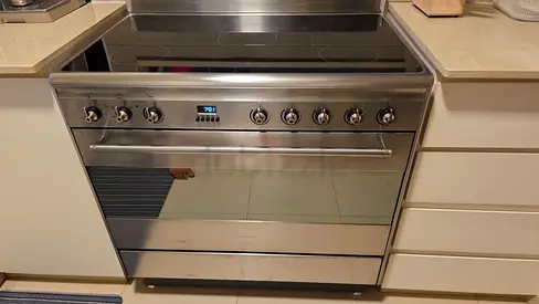 Smeg brand cooker full electrice digital with fan 90/60 cm