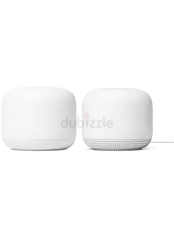 Google Nest WiFi Router + Point (White) - Set of 2