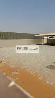 Open Yard for Rent in Sajja Industrial Area Sharjah | 6,372 Sq.Ft Yard + 1,500 Sq.Ft Shed | 100 KW P