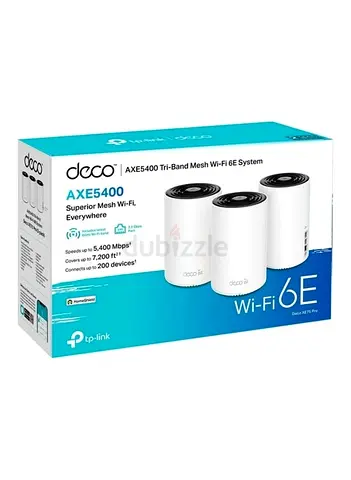 Deco XE75 Pro (3-Pack) AXE5400 6 GHz Band Supportive Tri-Band Whole Home Mesh Wi-Fi 6E Router |Cover