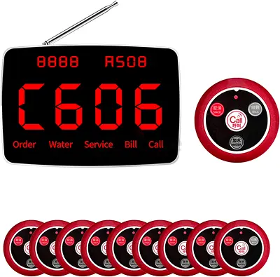 Wireless Calling System,Restaurant Pager for Cafe, Food Court