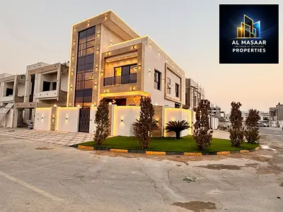 فيلا مودرن فاخرة للبيع | زاوية شارعين | 6 غرف ماستر | مسبح خاص | خلف مول القبائل – الزاهية، عجمان