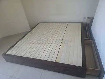 Muji Bed Frame King Size Modern Bed Frame with Storage Drawers