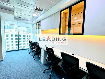 Premium furnished office located on a high floor, offering a bright, professional, and comfortable working environment with excellent views.
