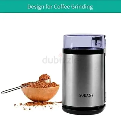 Sokany Electric Coffee Grinder - Stainless Steel, Compact.Free Delivery